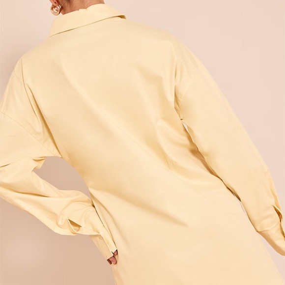 LEMON OVERLAY LONG SLEEVE SHIRT DRESS - Picture 4 of 5